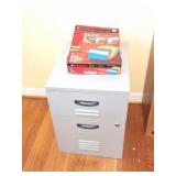 2 -DRAWER METAL FILING CABINET WITH FOLDERS