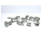 RAWCLIFF AND HUDSON PEWTER SMALL HORSE STATUES