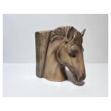 HEAVY CERAMIC HORSE HEAD BOOK END