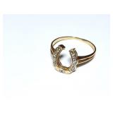 10K GOLD RING- HORSESHOE