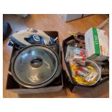 CROCK POT- CLOTHES IRON AND TOOL BAG AND ALL