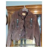 SCULLY LEATHER JACKET WITH FRINGE- SIZE LARGE