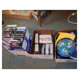 CD AND VHS LOT- CONTENTS OF THREE BOXES