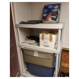 PLASTIC SHELF AND ALL CONTENTS- SOLAR LIGHTS-