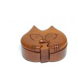 CAT WOODEN PUZZLE - JEWLERY BOX