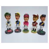 5 JOCKEY BOBBLE HEADS