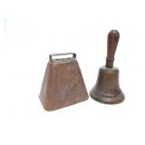 2- VINTAGE BRASS BELLS