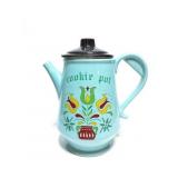 MCCOY COOKIE POT AND LID- LID HAS CRACK