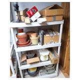 PLASTIC SHELF AND ALL CONTENTS