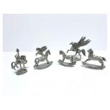 PEGASUS- ROCKING HORSE- CAROUSEL HORSES- PEWTER 6