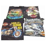 HARLEY DAVIDSON- 4 VINTAGE XL SHIRTS