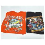 HARLEY DAVIDSON- VINTAGE- 2 LARGE SHIRTS