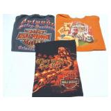 HARLEY DAVIDSON- 3 VINTAGE LARGE SHIRTS