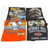 HARLEY DAVIDSON- VINTAGE- 4 EXTRA LARGE SHIRTS