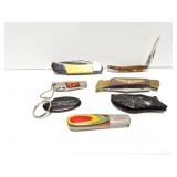 POCKET AND KEY CHAIN KNIFE LOT- 7 ITEMS