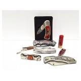 T REX AND POCKET KNIFE LOT- 8 ITEMS