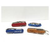 4- SWISS ARMY TYPE KNIVES