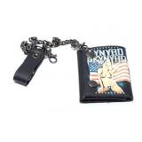 LYNARD SKYNARD- LEATHER WALLET WITH CHAIN