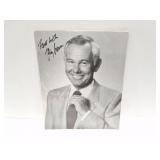 JOHNNY CARSON - SIGNED BLACK AND WHITE PHOTO