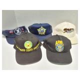 5 - VINTAGE ARMY AND AMERICAN HATS