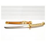 STAINLESS STEEL KNIFE WITH DECORATIVE HARD SHEATH