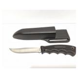 WESTERN HUNTING KNIFE IN HARD SHEATH