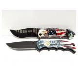 TRUMP 2020 FOLDING KNIFE AND AMERICAN FLAG WITH