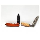 2 FOLDING KNIVES- OJE IS A BUCKSHOT AND OTHER IS