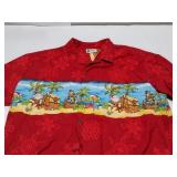 ALOHA- XL- VINTAGE - SANTA BUTTON DOWN