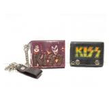 KISS- 2 VINTAGE WALLETS -  ONE WITH CHAIN
