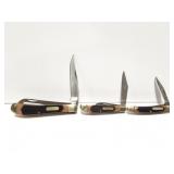 3- SCHRADE OLD TIMERS POCKET KNIVES