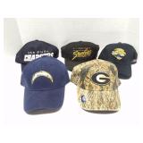 NFL- 5 ASSORTED HATS-SOME VINTAGE