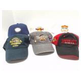 HARD ROCK CAFE AND CASINO- 6 VINTAGE HATS
