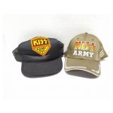 KISS- 2 VINTAGE KISS ARMY HATS