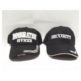 IMMIGRATION OFFICER AND SECURITY HATS