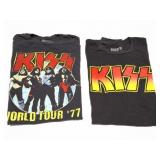 KISS- WORLD TOUR 1977 AND KISS- 2 XL SHIRTS