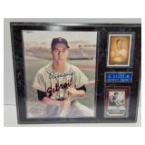 AL KALINE SIGNED PHOTO- ON PLAQUE WITH CARDS-