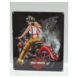HARLEY DAVIDSON- TIN SIGN- SMOKIN HOT
