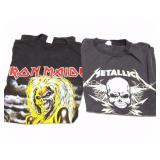 IRON MAIDAEN AND METALLICA- 2 LARGE - VINTAGE