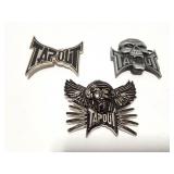 TAPOUT- 3 BELT BUCKLES