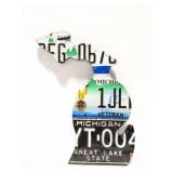 MICHIGAN LICENSE PLATE - STATE DESIGNED WALL