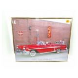 1958 CHEVROLET- VINTAGE GAS STATION SCENE- FRAMED