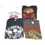 LYNYRD SKYNYRD- VINTAGE SHIRTS- 4 LARGE SHIRTS