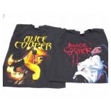ALICE COOPER- 2 LARGE. VINTAGE SHIRTS