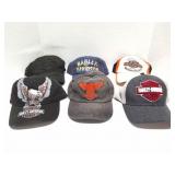 HARLEY DAVIDSON- 6 VINTAGE HATS