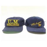 UNIVERSITY OF MICHIGAN VINTAGE HATS- ONE IS