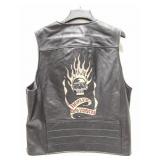 HARLEY DAVIDSON- VINTAGE LEATHER VEST-EXTRA