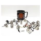 HARLEY DAVIDSON MUG AND ORNAMENTS-  A FEW ARE NOT