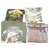 VINTAGE GRAPHIC SHIRTS- 4 LARGE- CAMO AND
