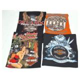HARLEY DAVIDSON- VINTAGE- 4 EXTRA LARGE SHIRTS